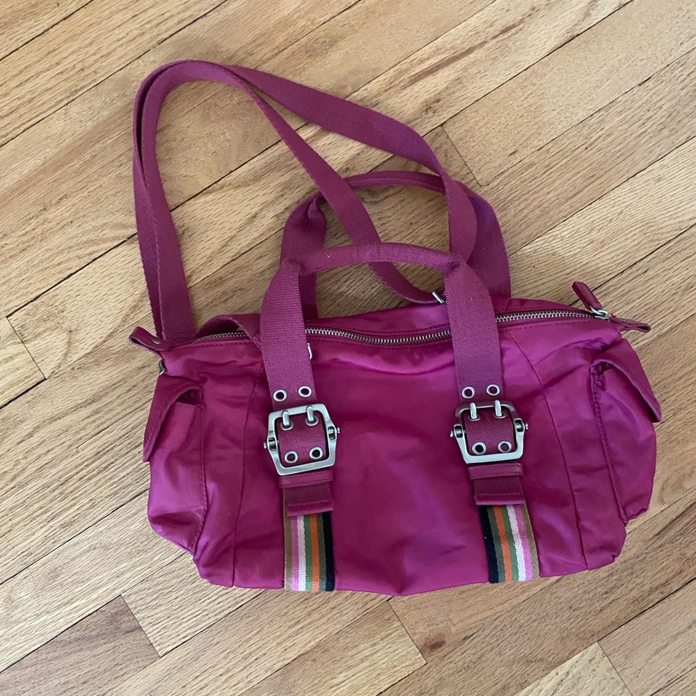 Y2K Pink Nylon chunky clasp bag